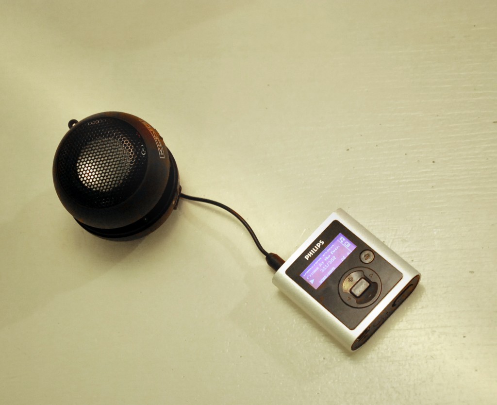 MP3 player and speaker